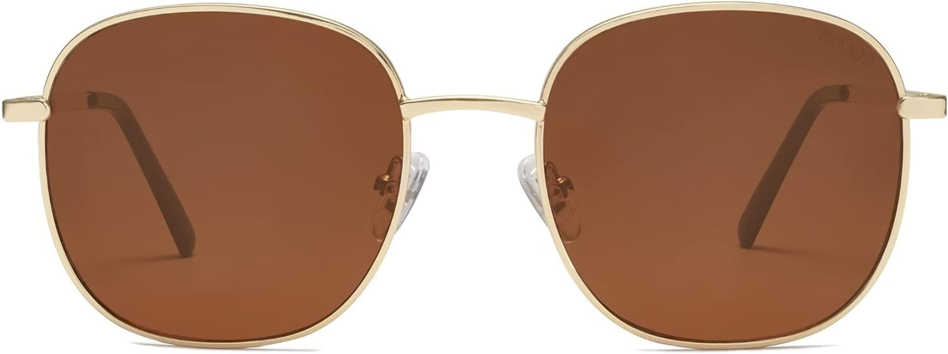 Classic Trendy Square Sunglasses for Women Men Cute Big Frame Gold Shades SJ1137 - WORLD TIME VISITS