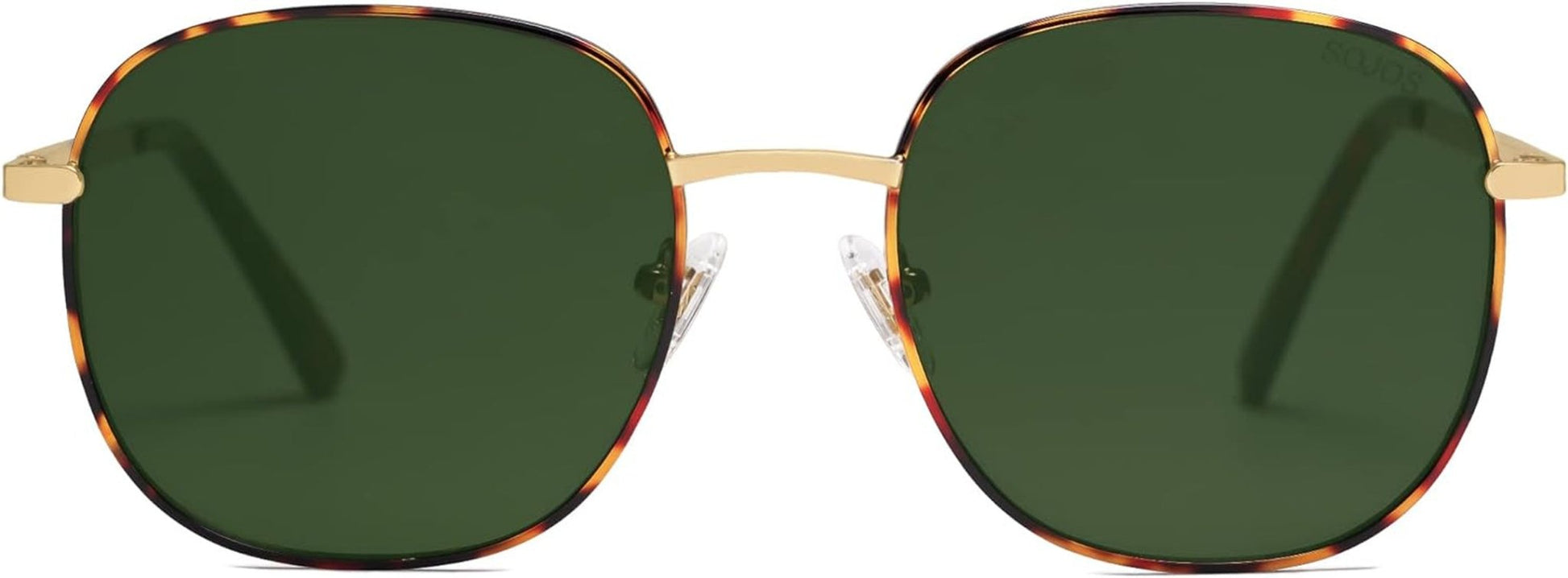 Classic Trendy Square Sunglasses for Women Men Cute Big Frame Gold Shades SJ1137 - WORLD TIME VISITS