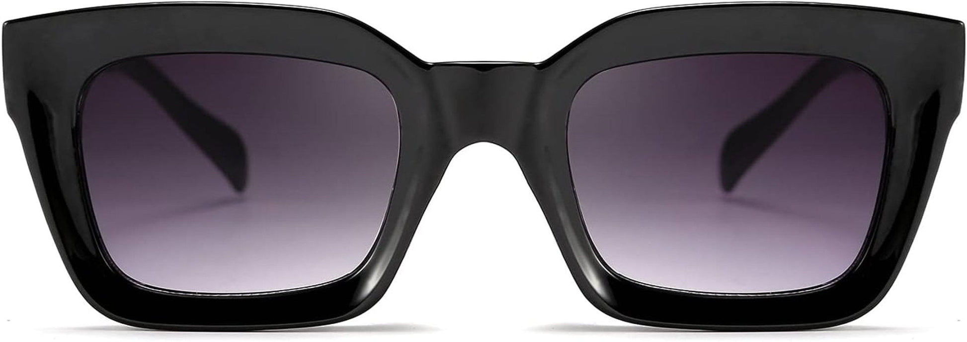 Classic Women Sunglasses Fashion Thick Square Sun Glasses Chunky Frame UV400 B2471 - WORLD TIME VISITS