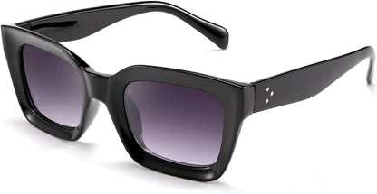 Classic Women Sunglasses Fashion Thick Square Sun Glasses Chunky Frame UV400 B2471 - WORLD TIME VISITS