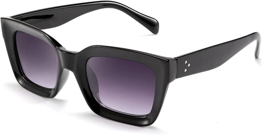 Classic Women Sunglasses Fashion Thick Square Sun Glasses Chunky Frame UV400 B2471 - WORLD TIME VISITS