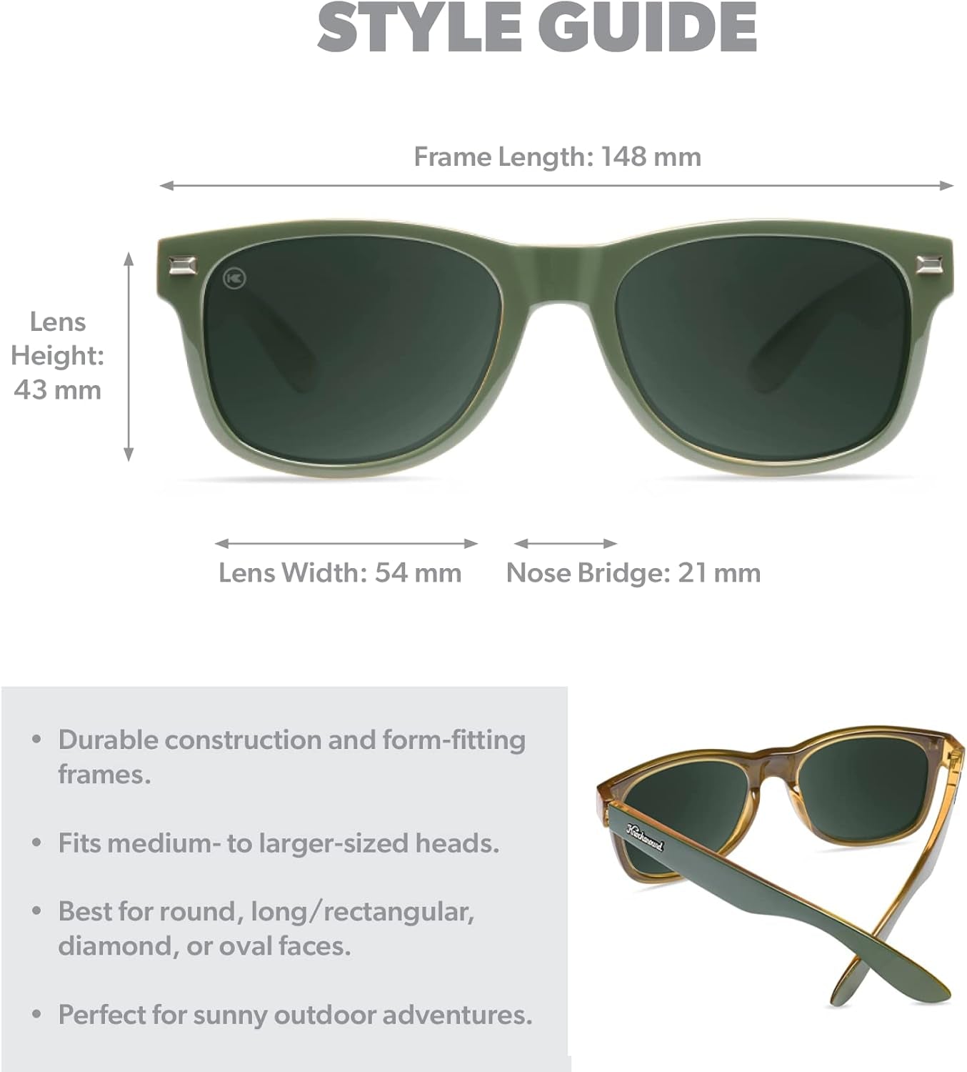 Fort Knocks Polarized Sunglasses for Men & Women - Impact Resistant Lenses & Full UV400 Protection