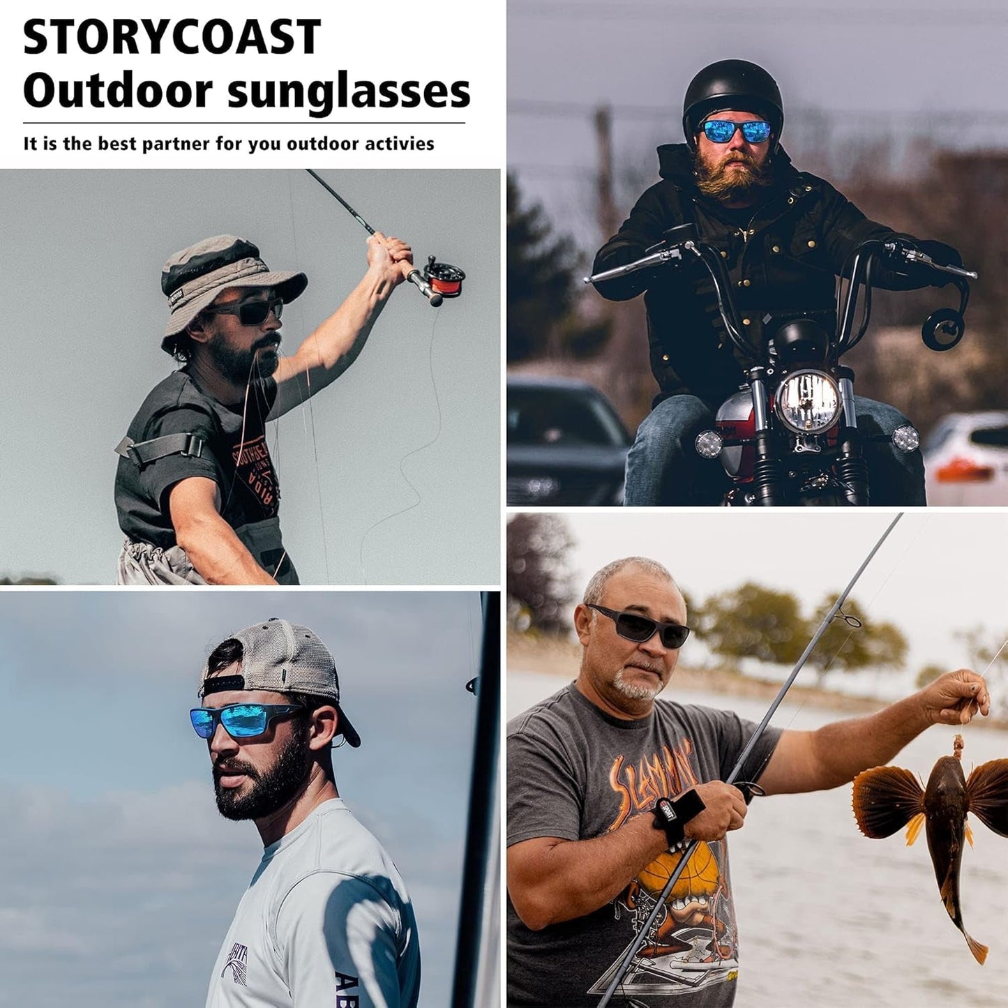 Polarized Sports Sunglasses for Men Women Unbreakable Frame Cycling Fishing Driving - WORLD TIME VISITS