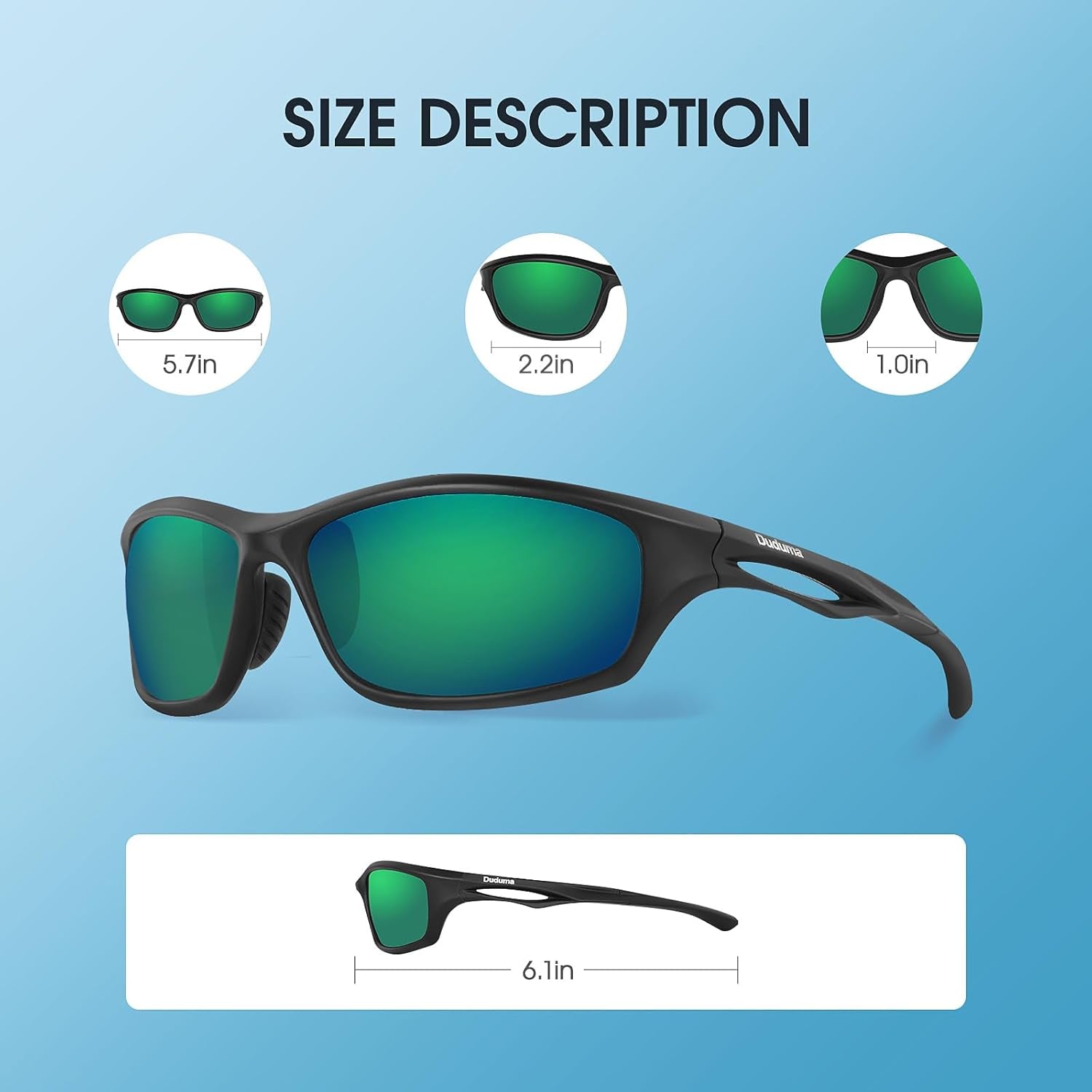 Polarized Sports Sunglasses for Men Women Running Cycling Fishing Golf Driving Shades Sun Glasses Tr90 - WORLD TIME VISITS