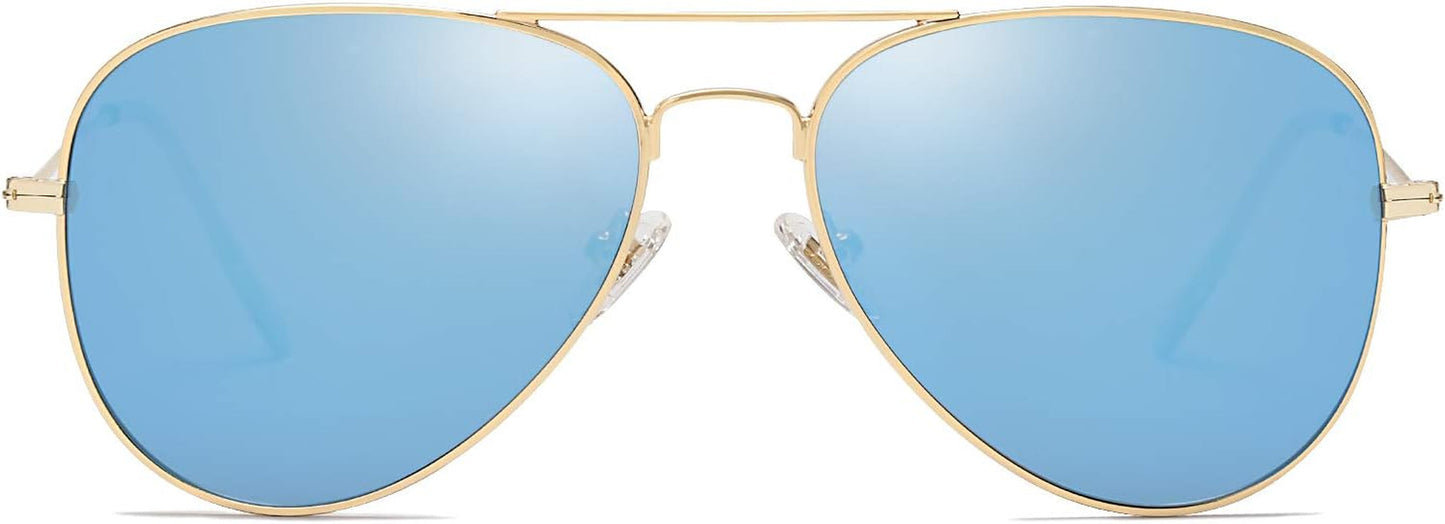 Classic Aviator Polarized Sunglasses for Men Women Vintage Retro Style - WORLD TIME VISITS