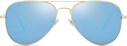 Classic Aviator Polarized Sunglasses for Men Women Vintage Retro Style - WORLD TIME VISITS