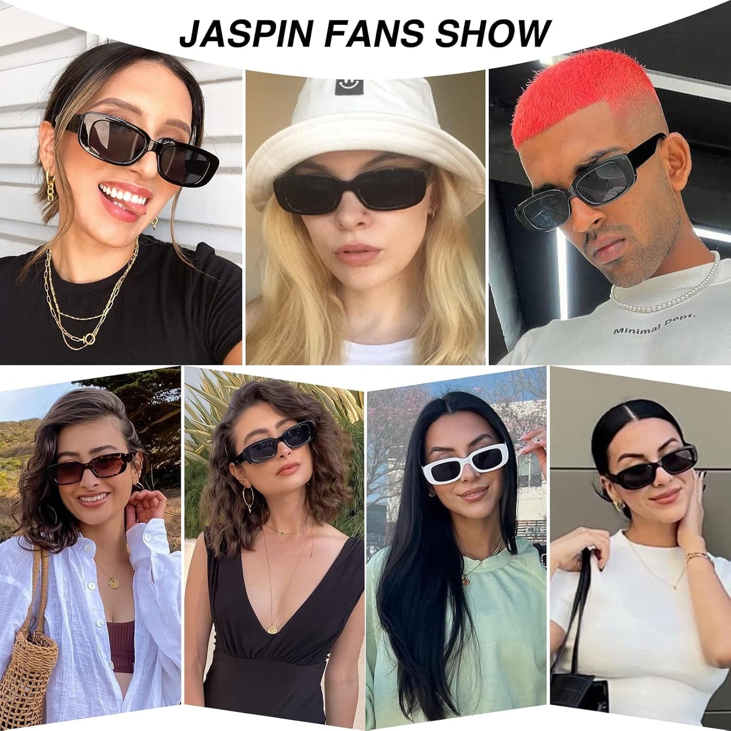 Rectangle Sunglasses for Women Men Trendy Y2K Retro 90S Sun Glasses UV400 Protection Cool Square Frame