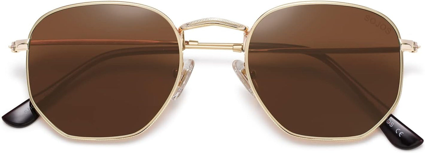 Square Polarized Sunglasses for Women Men Small Hexagonal Polygon Shades SJ1072