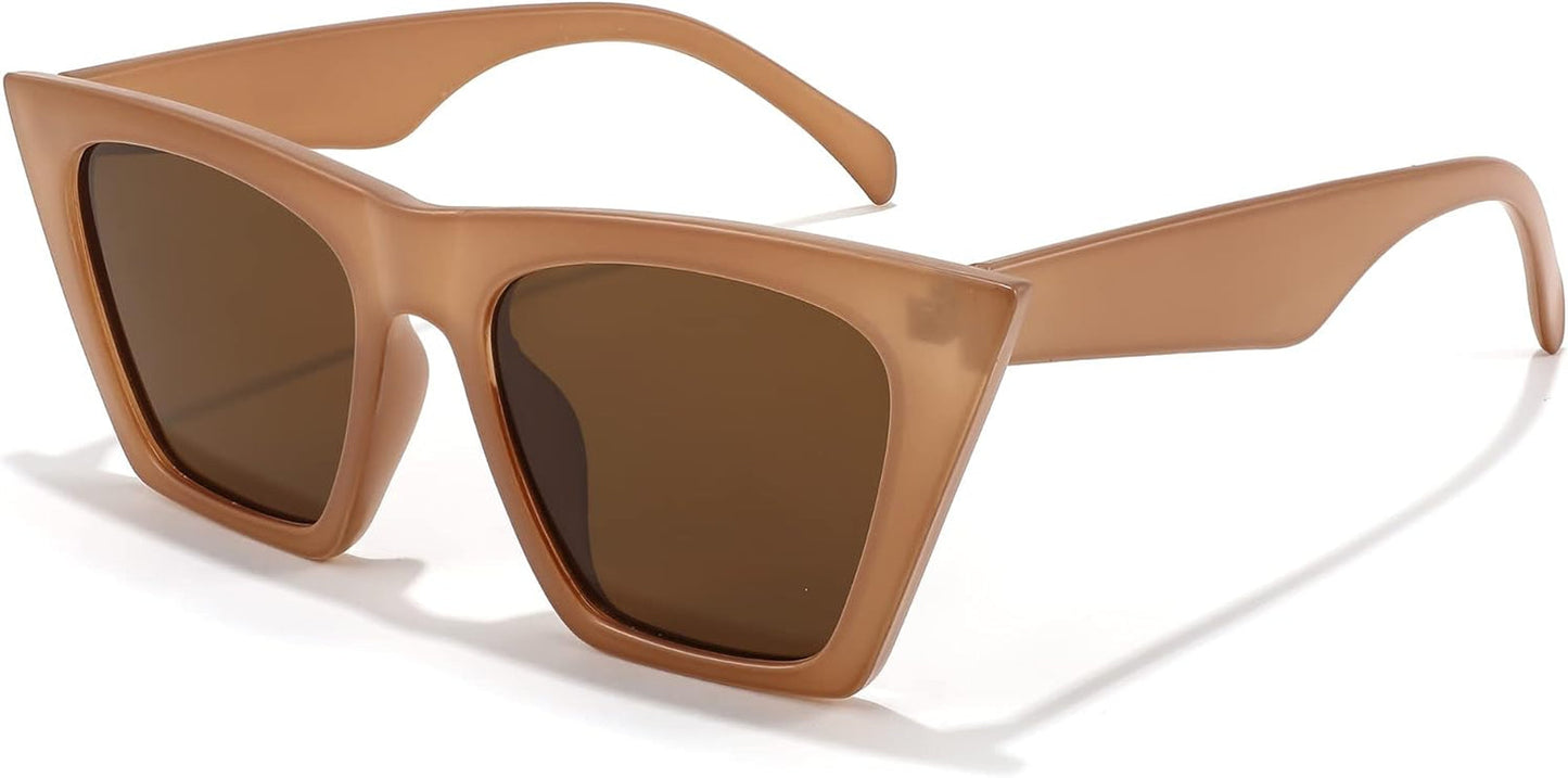 Vintage Square Cat Eye Sunglasses Women Trendy Cateye Sunglasses B2473