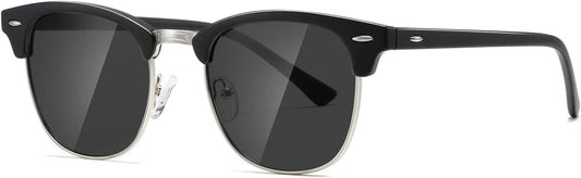 Polarized Sunglasses for Women and Men Semi Rimless Frame Retro Sun Glasses AE0369