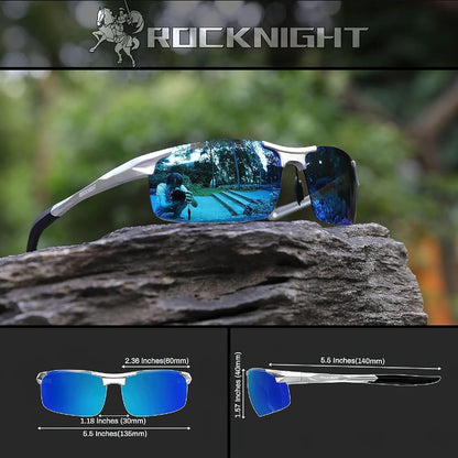 Driving HD Polarized UV400 Protection Ultra Light Al - Mg Golf Fishing Outdoor Sunglasses - WORLD TIME VISITS