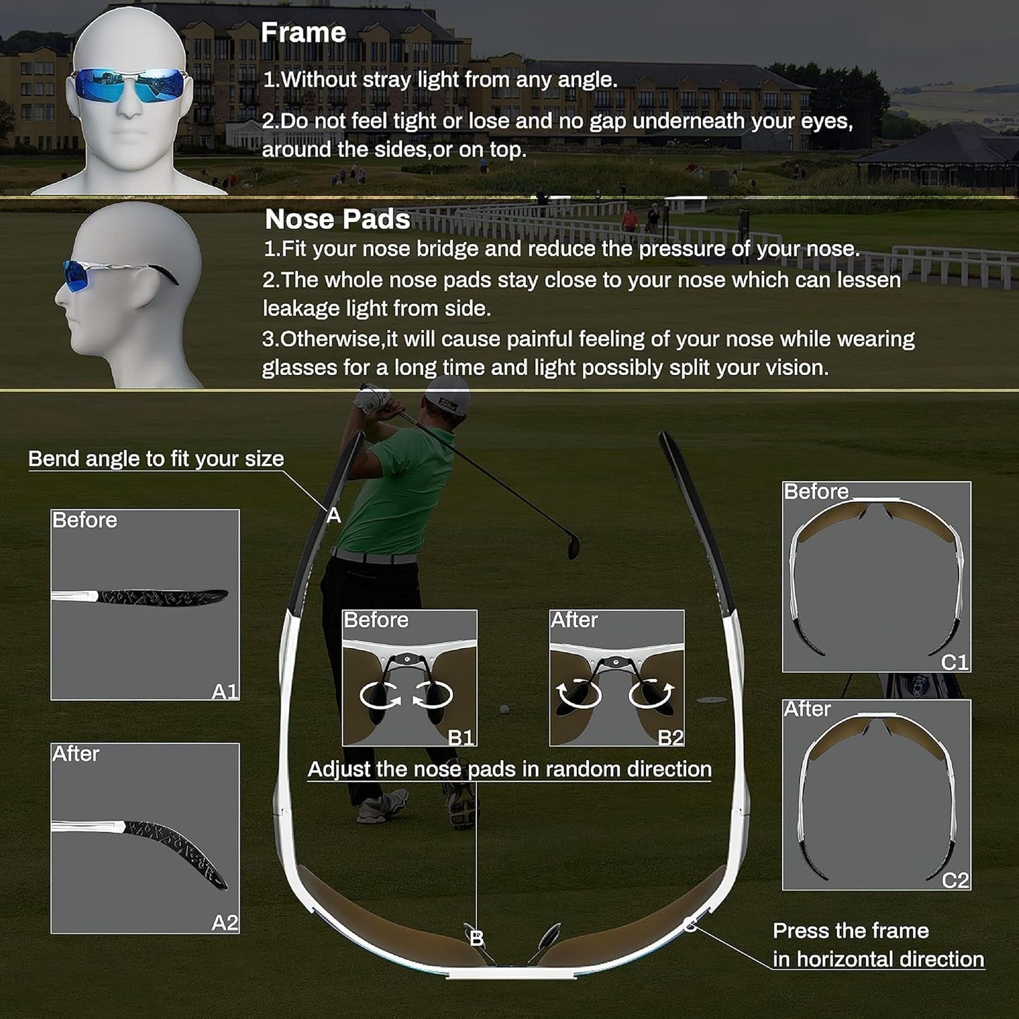 Driving HD Polarized UV400 Protection Ultra Light Al - Mg Golf Fishing Outdoor Sunglasses - WORLD TIME VISITS