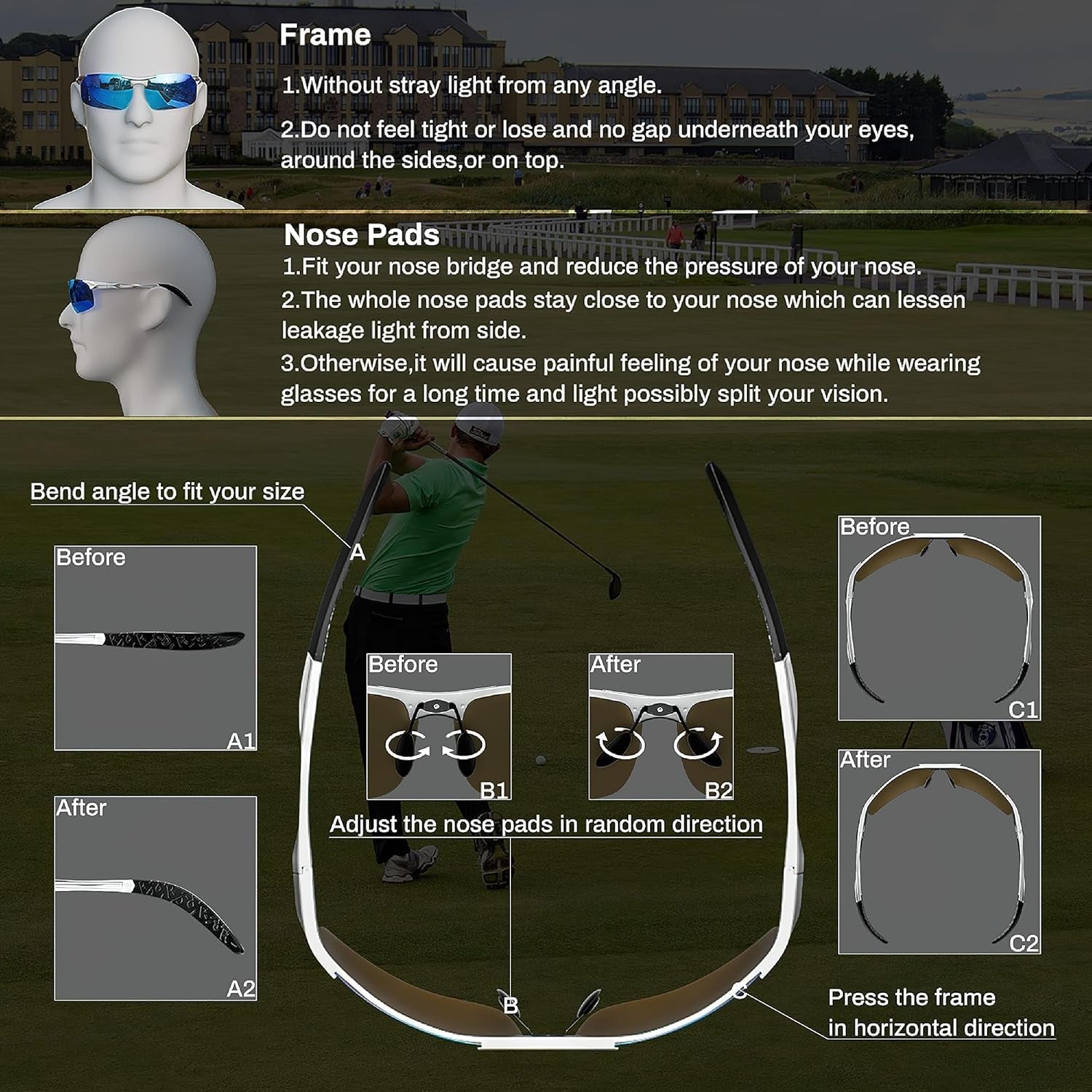 Driving HD Polarized UV400 Protection Ultra Light Al - Mg Golf Fishing Outdoor Sunglasses - WORLD TIME VISITS