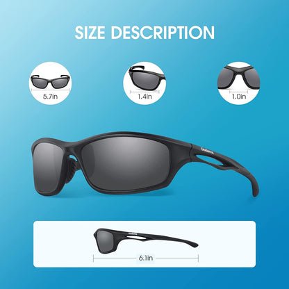 Polarized Sports Sunglasses for Men Women Running Cycling Fishing Golf Driving Shades Sun Glasses Tr90