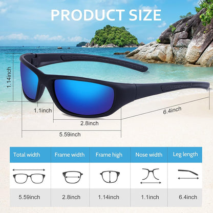 Sports Polarized Sunglasses for Men Women Baseball Cycling Golf Fishing Sun Glasses UV Blocking Tr8116 - WORLD TIME VISITS