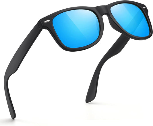 Sunglasses Men Polarized Sunglasses for Mens and Womens,Black Retro Sun Glasses Driving Fishing UV Protection