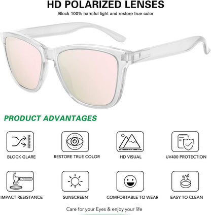 Polarized Sunglasses for Women Men Trendy Classic Retro Designer Style