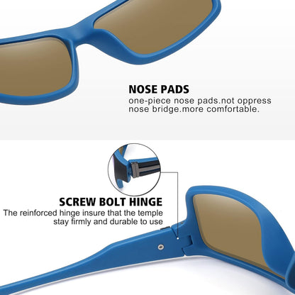 Polarized Sports Sunglasses for Men Women Unbreakable Frame Cycling Fishing Driving - WORLD TIME VISITS