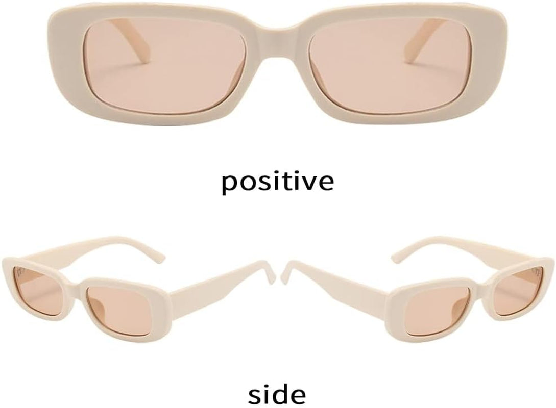 Rectangle Sunglasses for Women Men Trendy Retro Fashion Sunglasses UV 400 Protection Square Fram