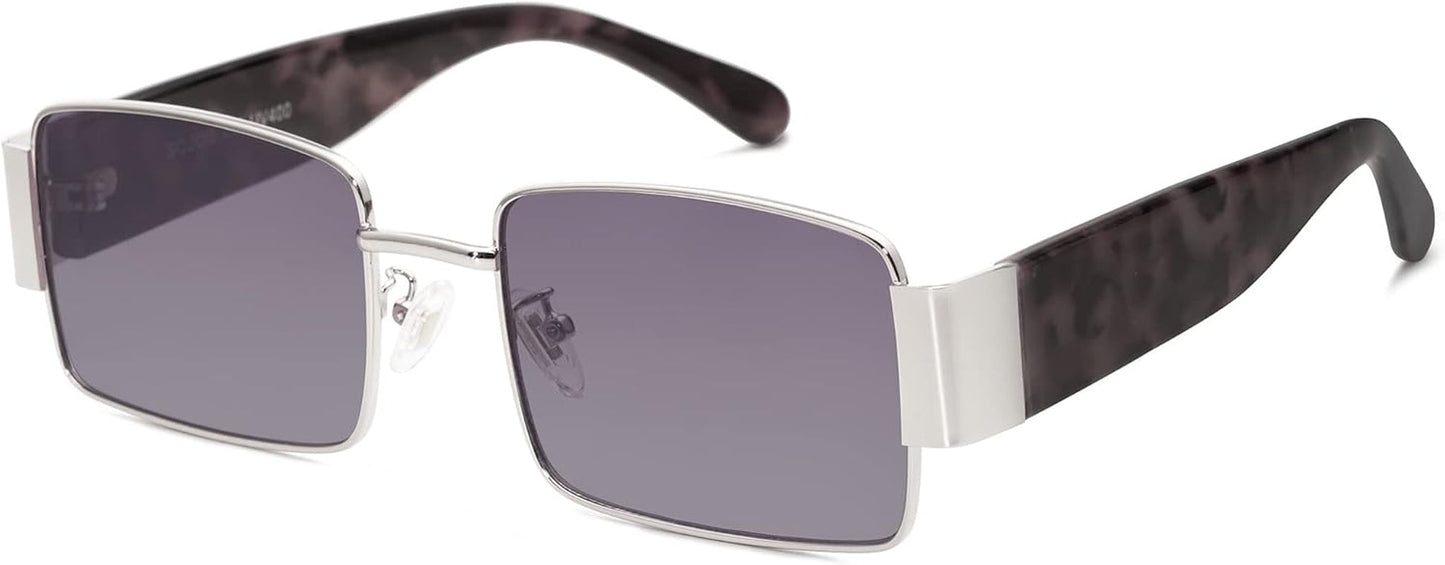 Retro Fashion Rectangle Sunglasses Womens Mens Vintage Trendy Square Shades SJ1162