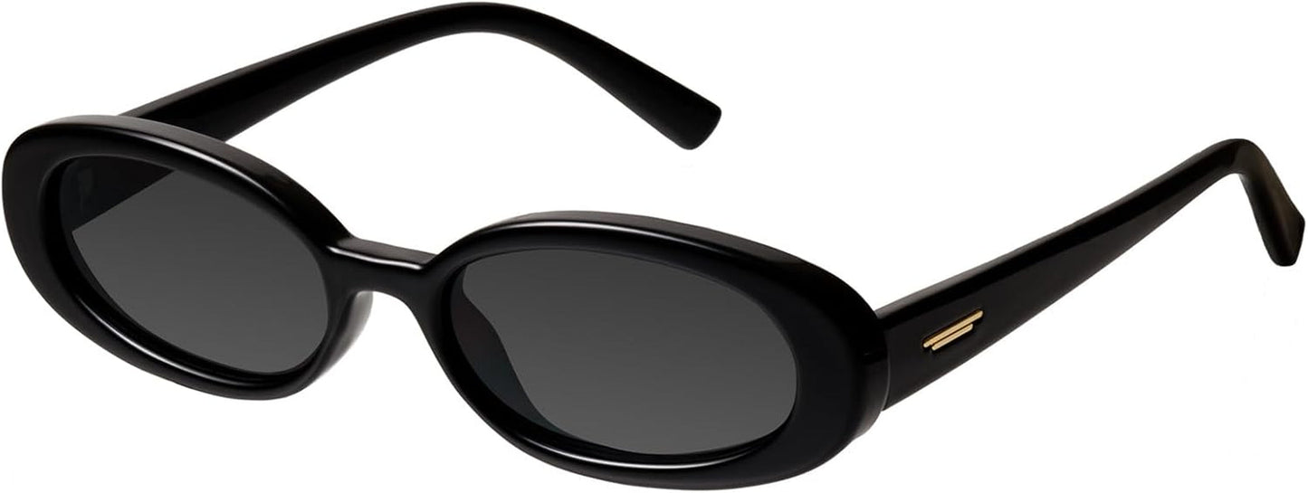 Retro Tiny Oval Sunglasses for Women with Small Face Narrow Style MS52360