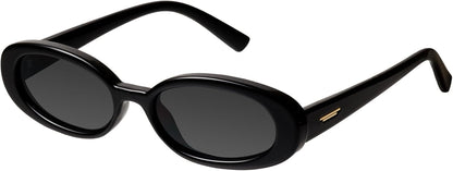 Retro Tiny Oval Sunglasses for Women with Small Face Narrow Style MS52360