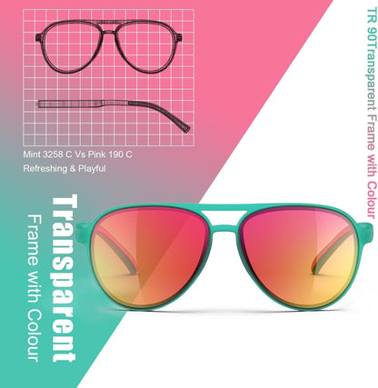 Lightweight TAC Polarized Tinted Classic Vintage Retro 70S Sunglasses, TR-90 Frame for Women Men, UV 400 Protection