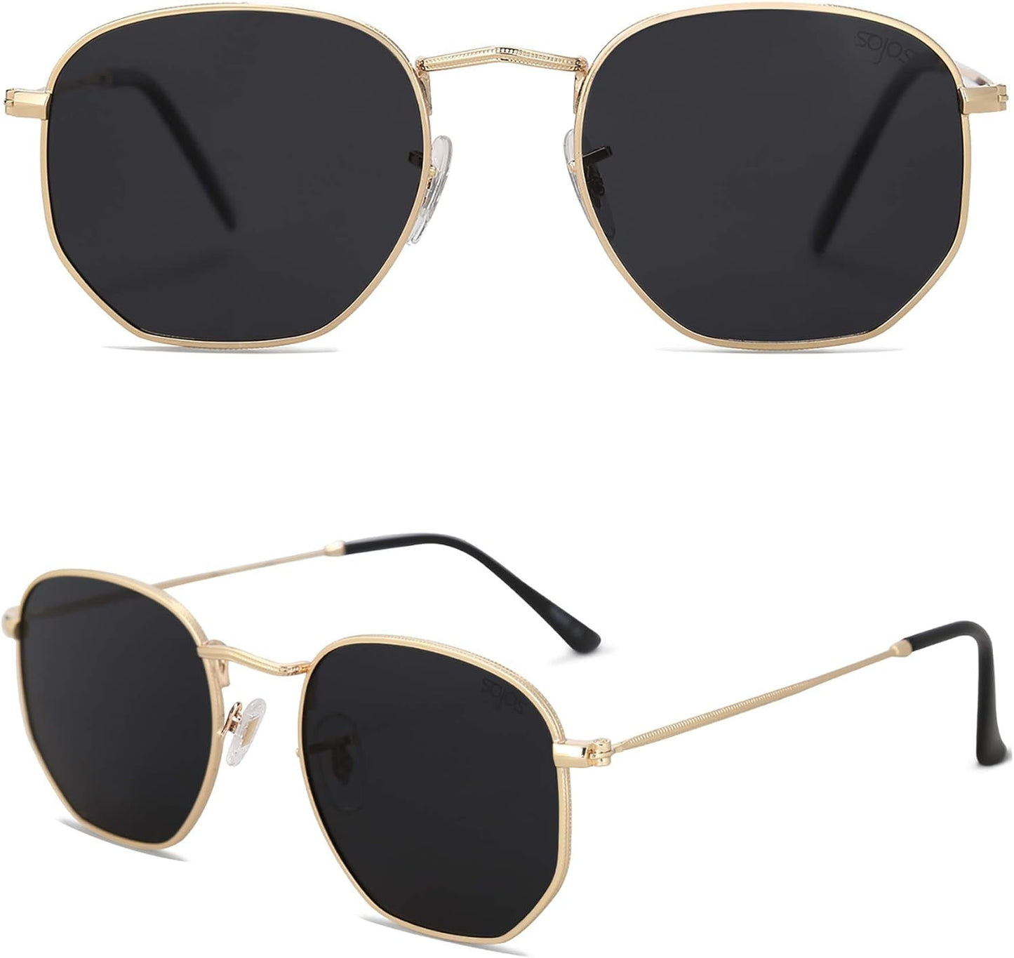 Square Polarized Sunglasses for Women Men Small Hexagonal Polygon Shades SJ1072