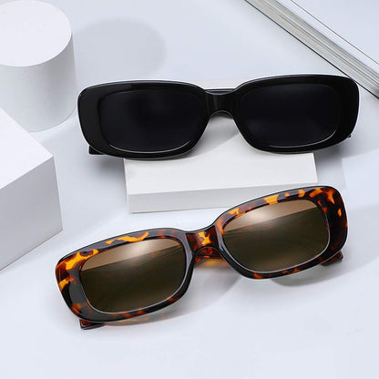 4 Pieces Retro Vintage Sunglasses Small Square Rectangle 90S Glasses Trendy Y2K for Women Aesthetic Accessories - WORLD TIME VISITS