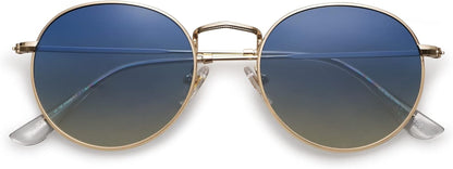 Small round Polarized Sunglasses for Women Men Classic Vintage Retro Shades UV400