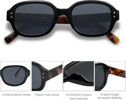 Rectangle Sunglasses for Women Vintage Trendy Outdoor Travel Sun Glasses Square Frame SJ2218