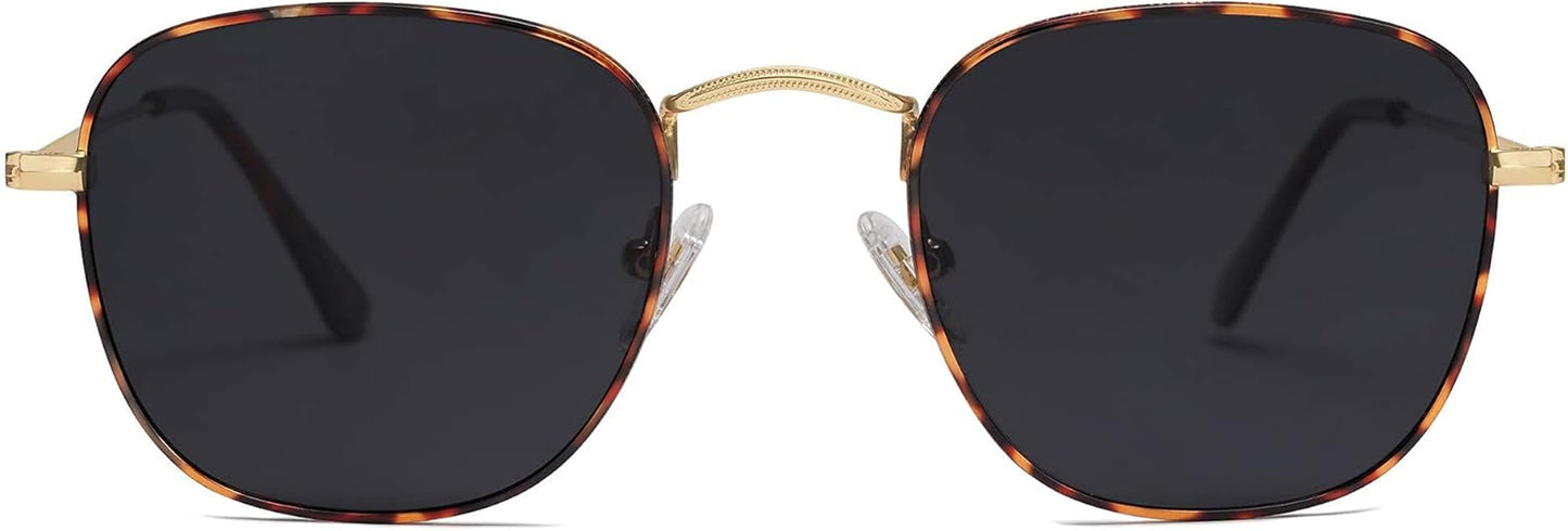 Square Polarized Sunglasses for Men Women Classic Vintage Retro Style