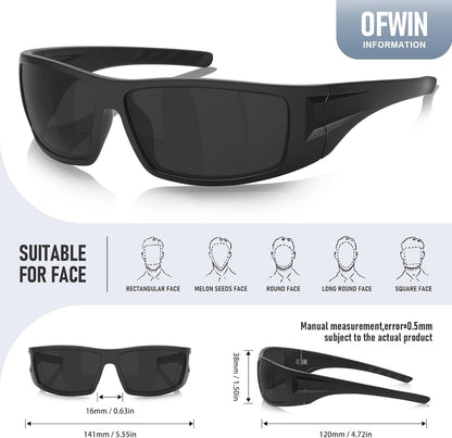 Polarized Sports Sunglasses for Men Women Unbreakable Frame Cycling Fishing Wrap around Sunglasses UV400 Protection
