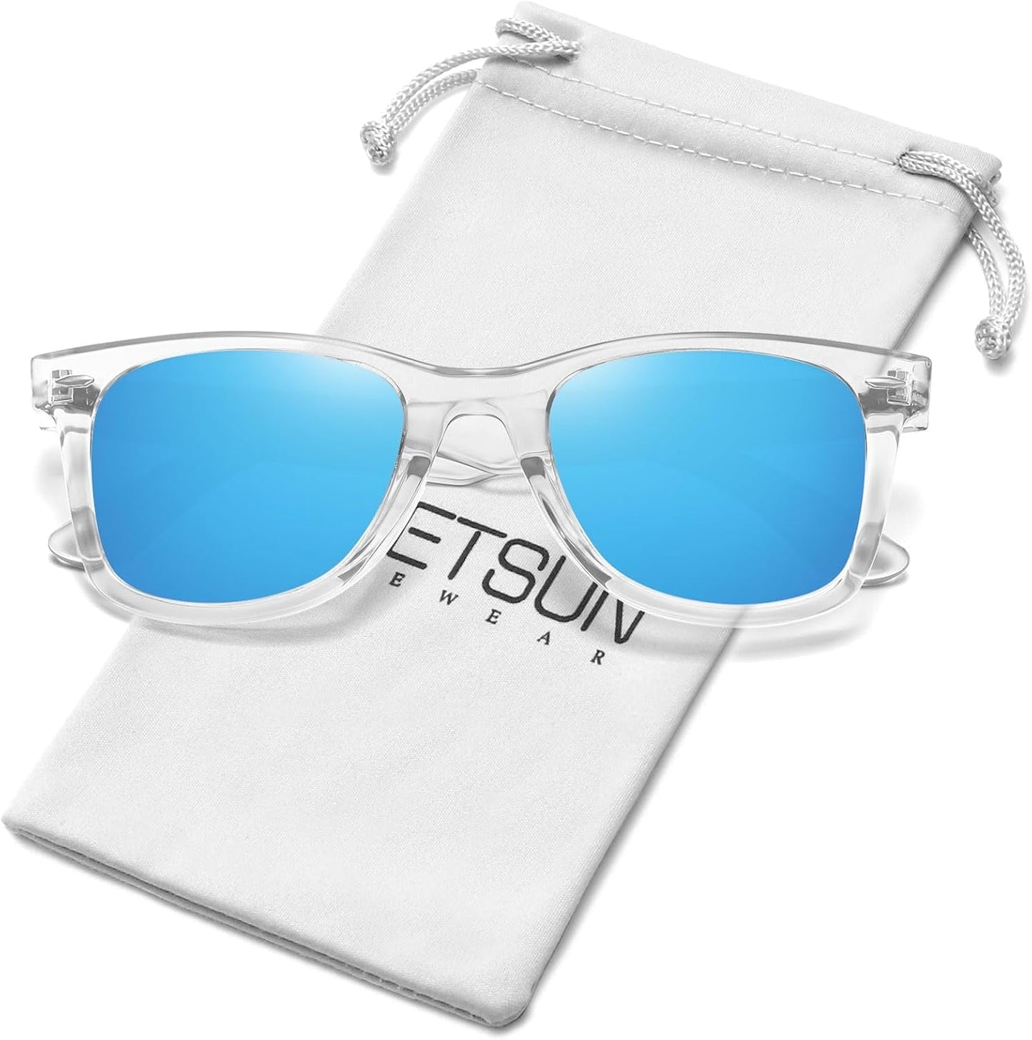 Polarized Sunglasses for Women Men Classic Retro Square Frame Driving Trendy Sun Glasses UV Protection