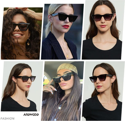 Cat Eye Sunglasses for Women Polarized Cateye Frames Fashion Vintage Square Classic Retro Sun Glasses