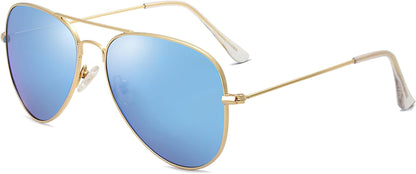 Classic Aviator Polarized Sunglasses for Men Women Vintage Retro Style - WORLD TIME VISITS