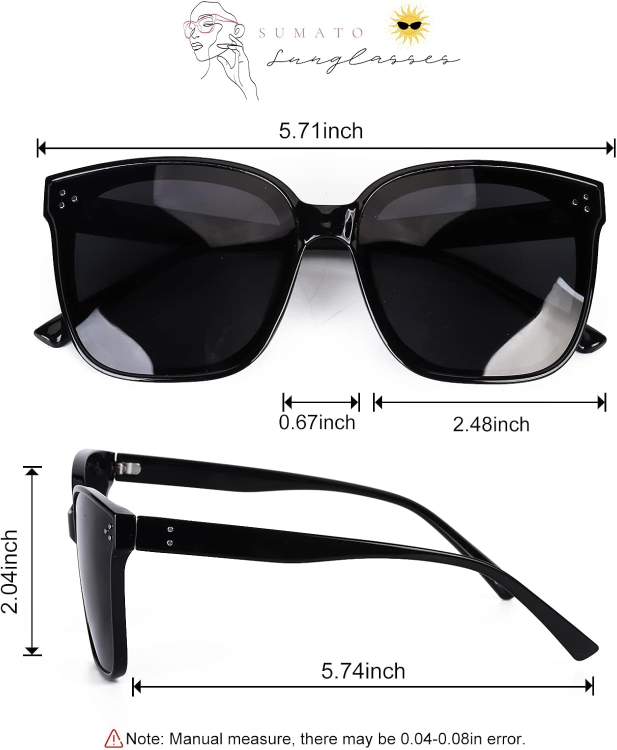 Sunglasses Womens, Oversized Pink Sunglasses for Women with Trendy Mirrored Lens UV400 Blocking