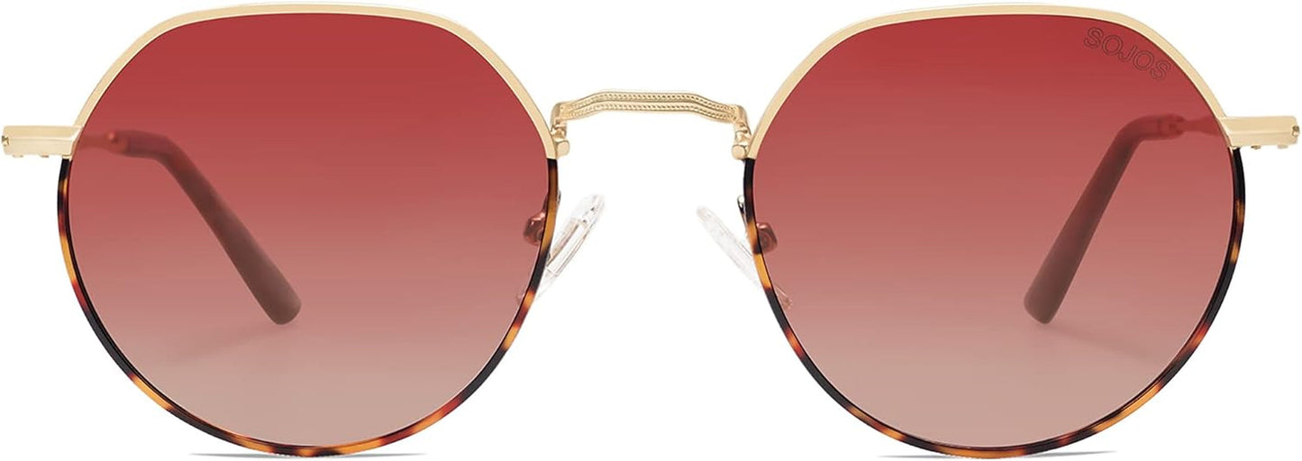 round Polygon Polarized Sunglasses for Women Men Retro Classic Vintage Panto Shades SJ1157