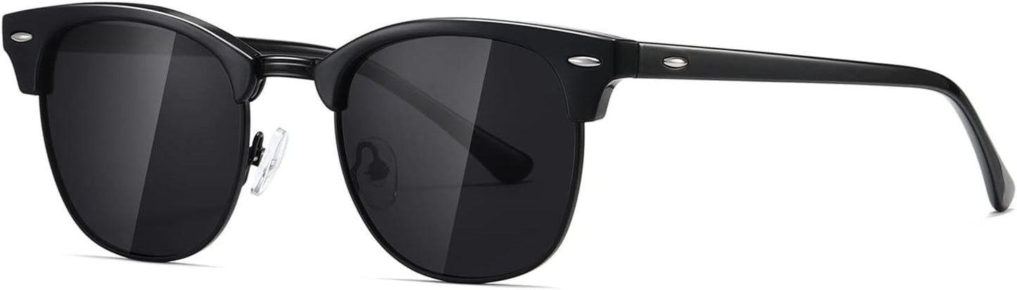 Polarized Sunglasses for Women and Men Semi Rimless Frame Retro Sun Glasses AE0369