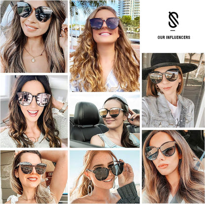 Oversized round Sunglasses for Women and Men - WORLD TIME VISITS