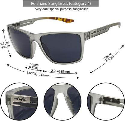 Fishing Polarized Sunglasses for Men Driving Running Golf Sports Glasses Square UV Protection Designer Style Unisex - WORLD TIME VISITS