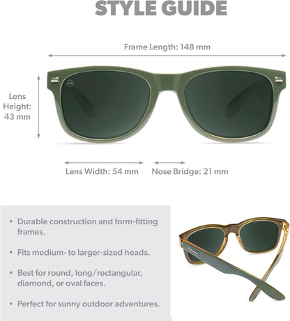 Fort Knocks Polarized Sunglasses for Men & Women - Impact Resistant Lenses & Full UV400 Protection - WORLD TIME VISITS