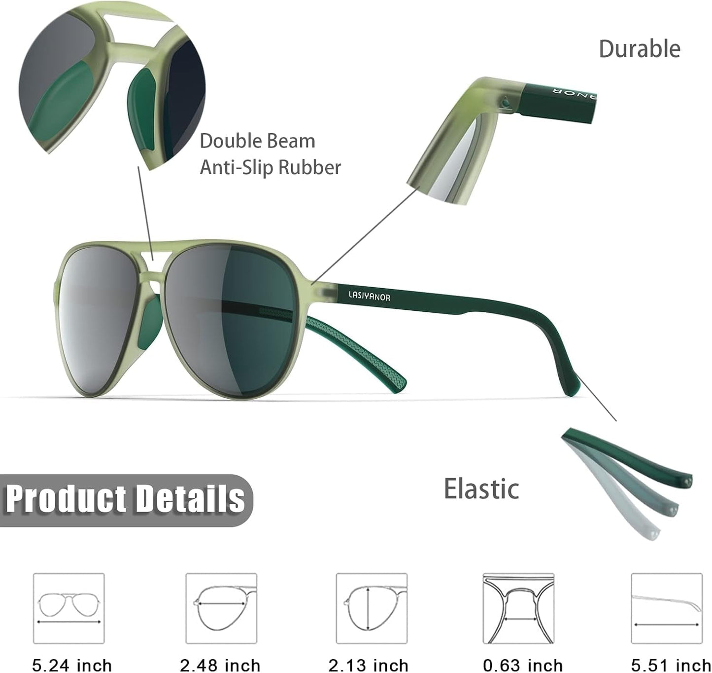 Lightweight TAC Polarized Tinted Classic Vintage Retro 70S Sunglasses, TR - 90 Frame for Women Men, UV 400 Protection - WORLD TIME VISITS
