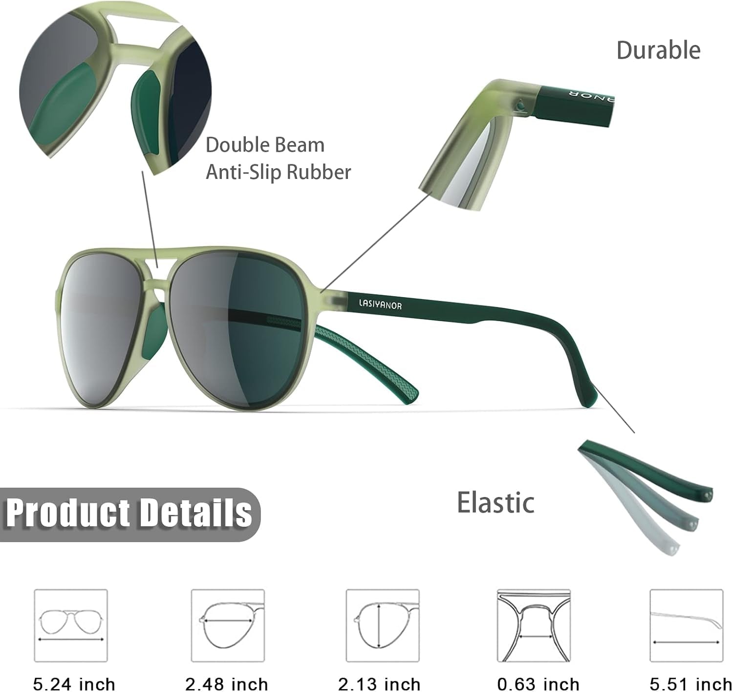 Lightweight TAC Polarized Tinted Classic Vintage Retro 70S Sunglasses, TR - 90 Frame for Women Men, UV 400 Protection - WORLD TIME VISITS