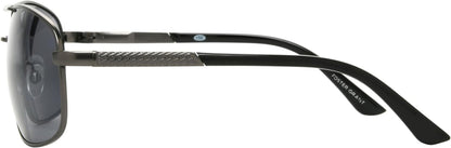 Men'S Oscar Wrap Sunglasses, Gunmetal/Smoke, 64 Mm - WORLD TIME VISITS
