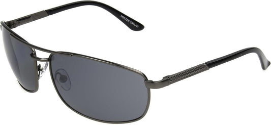 Men'S Oscar Wrap Sunglasses, Gunmetal/Smoke, 64 Mm - WORLD TIME VISITS