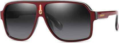 Mens Oversized Aviator Sunglasses Classic Large Polarized Lens Shades D103 - WORLD TIME VISITS