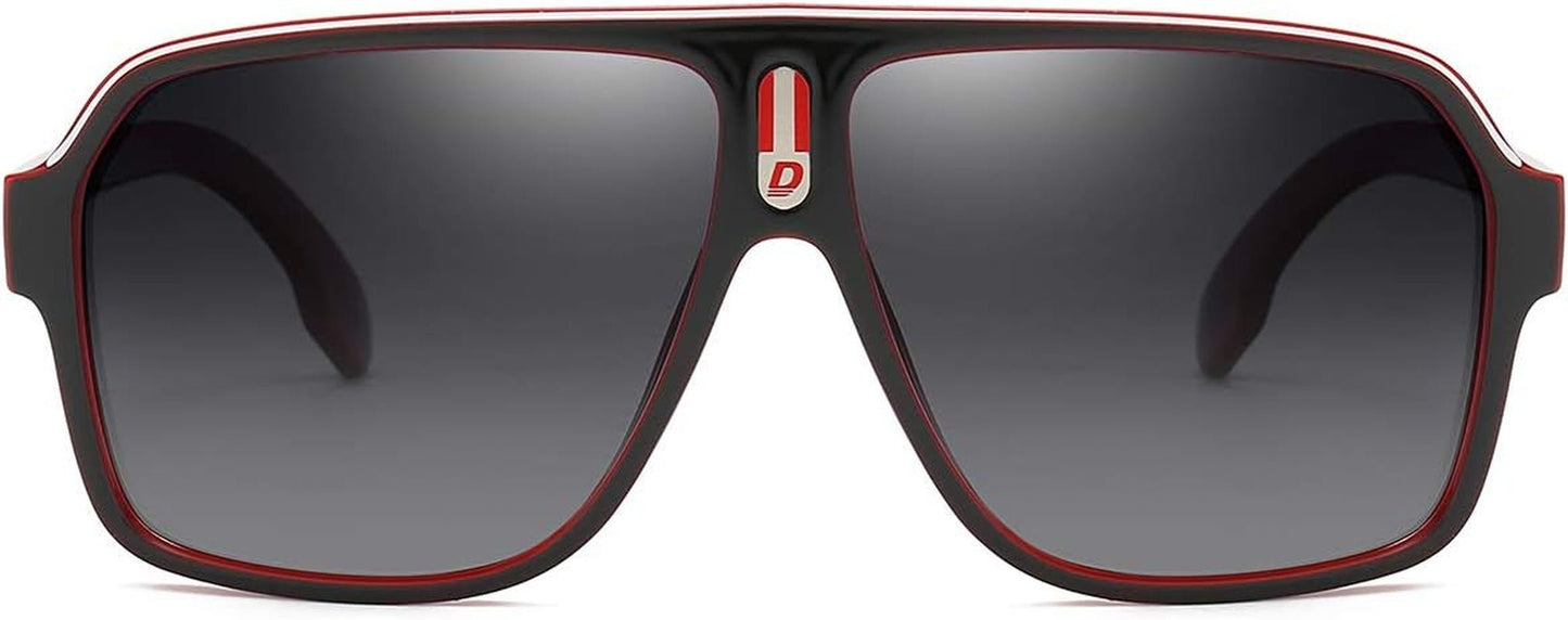 Mens Oversized Aviator Sunglasses Classic Large Polarized Lens Shades D103 - WORLD TIME VISITS