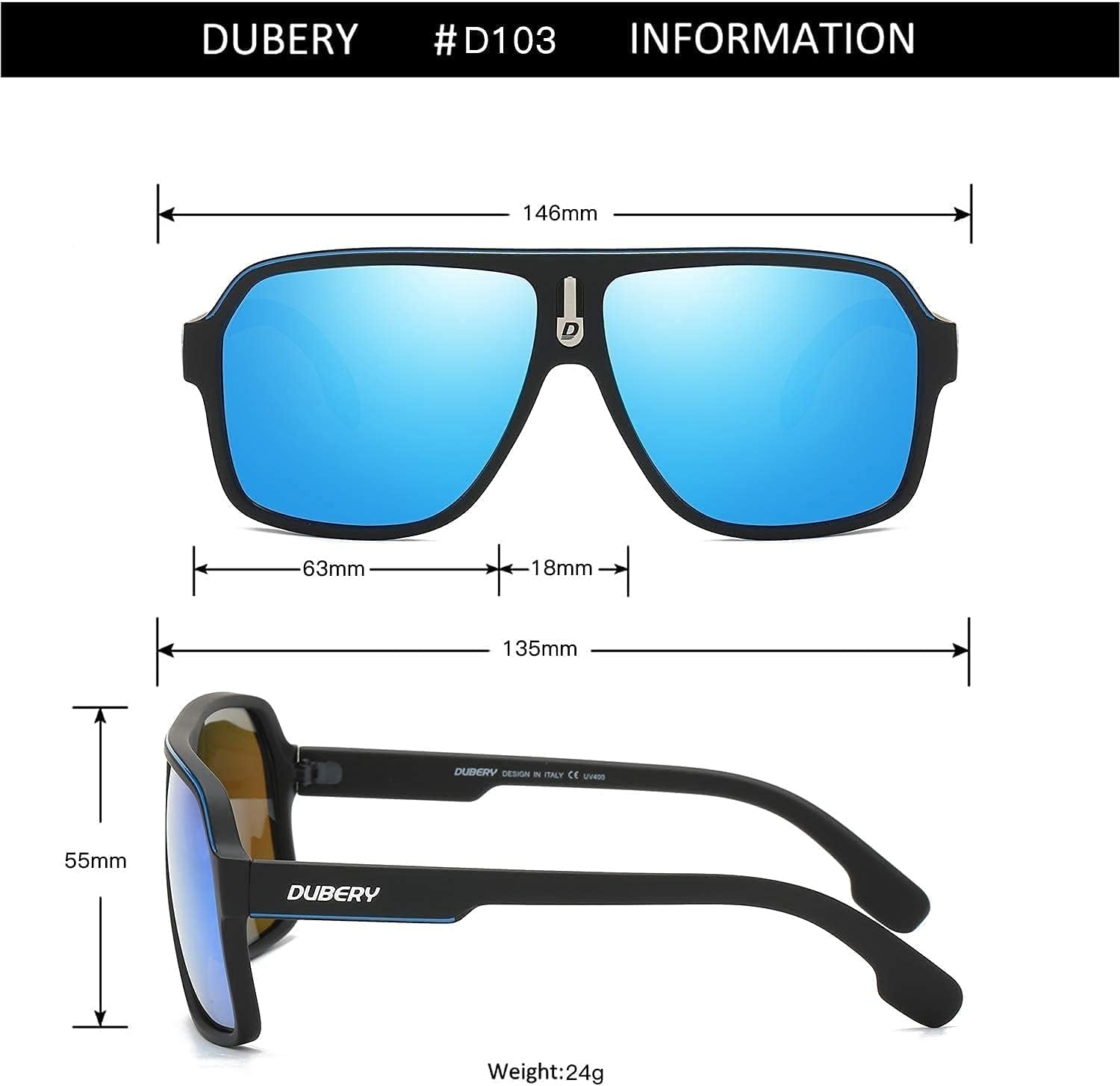 Mens Oversized Aviator Sunglasses Classic Large Polarized Lens Shades D103 - WORLD TIME VISITS
