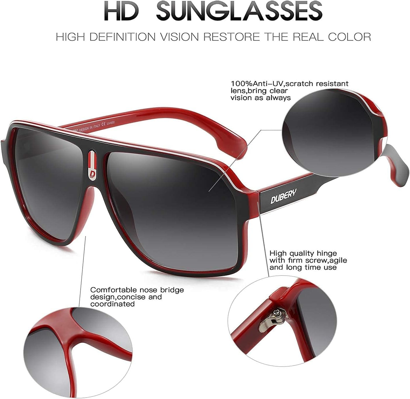 Mens Oversized Aviator Sunglasses Classic Large Polarized Lens Shades D103 - WORLD TIME VISITS